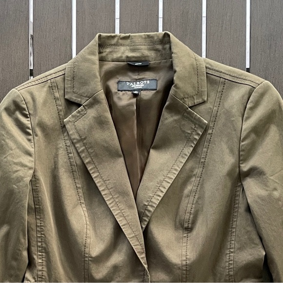 TALBOTS PETITES STRETCH ONE BUTTON BLAZER!! - Picture 5 of 12